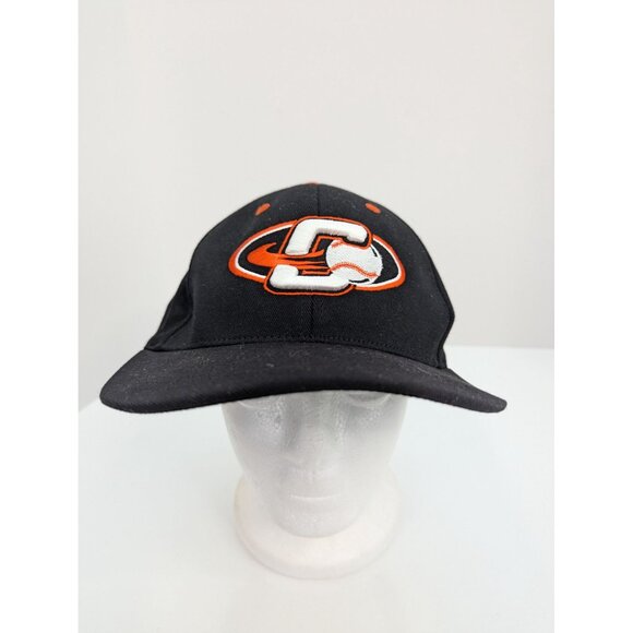 Official Pacific Headwear Baseball Central Fitted Cap Black Med-XL 7 3/8 - 8 - Picture 2 of 8